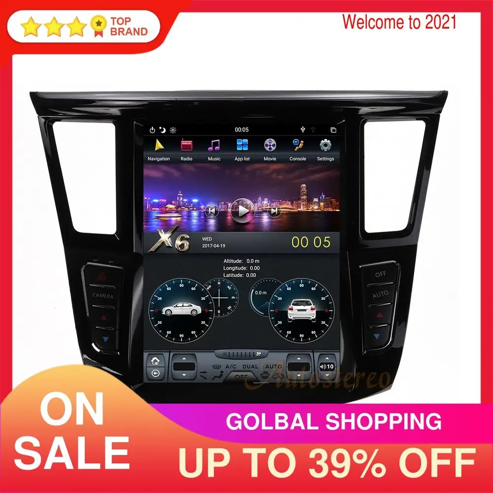 

Tesla style Android 11 6+128 Car multimedia player For Infiniti QX60 JX35 2012-2019 GPS Navigation headunit radio tape recorder