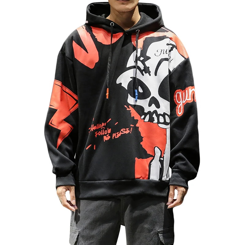 Мужская толстовка в стиле хип хоп|Мужские толстовки и свитшоты| |
