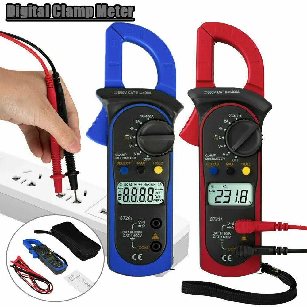 

Blue/Red Digital Professional Multimeter Meter AC/DC Voltmeter Clamp Auto Range Volt Ohm Amp Tester Plier Ammeter Electric Tools