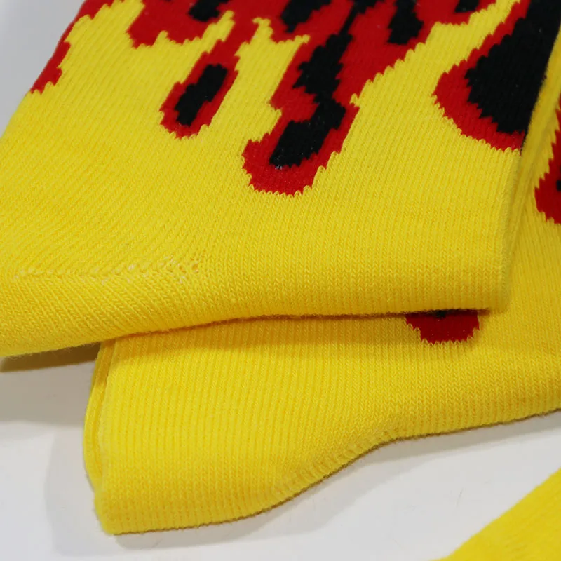 3 шт./лот мужские и женские носки в стиле хип хоп огнеупорные с красным пламенем