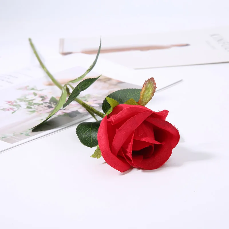 

Single Elegant Beautiful European Artificial Flowers Rose Simulation Flannel Flowers Bouquet Home Decor Party Wedding Decoration
