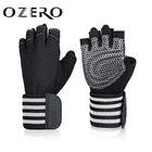 Перчатки OZERO спортивные, дышащие Митенки на полпальца, для фитнеса и тяжелой атлетики, с накидкой на запястье, летние, для горного велосипеда