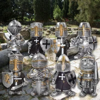 knight gnome guard medieval sword warrior resin ornaments static dwarf soldier home patio decoration kids toy desktop ornaments