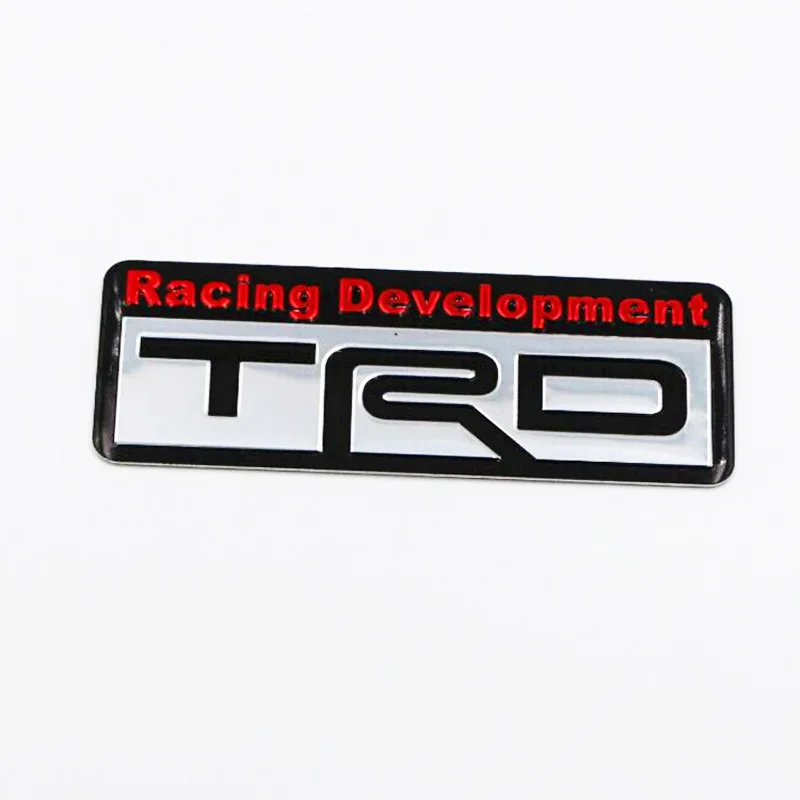 rectangle black red Авто Стайлинг 3D гоночный разработка наклейка TRD эмблема автомобиля значок наклейка автомобиля хвост крыло наклейка для Camry Corolla острый - Название цвета: rectangle black red