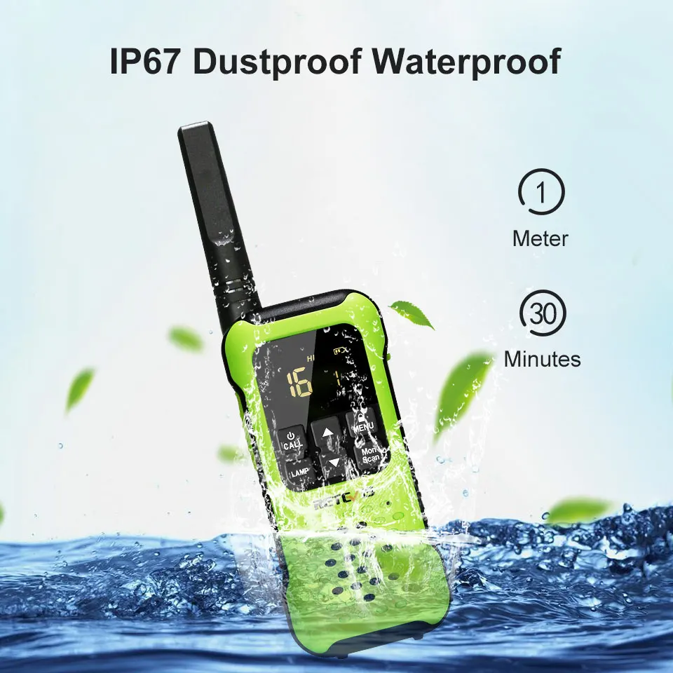 retevis walkie talkie waterproof ip67 two way radio wireless set 2 pcs included pmr 446 rechargeable aaa battery fishing kayak free global shipping