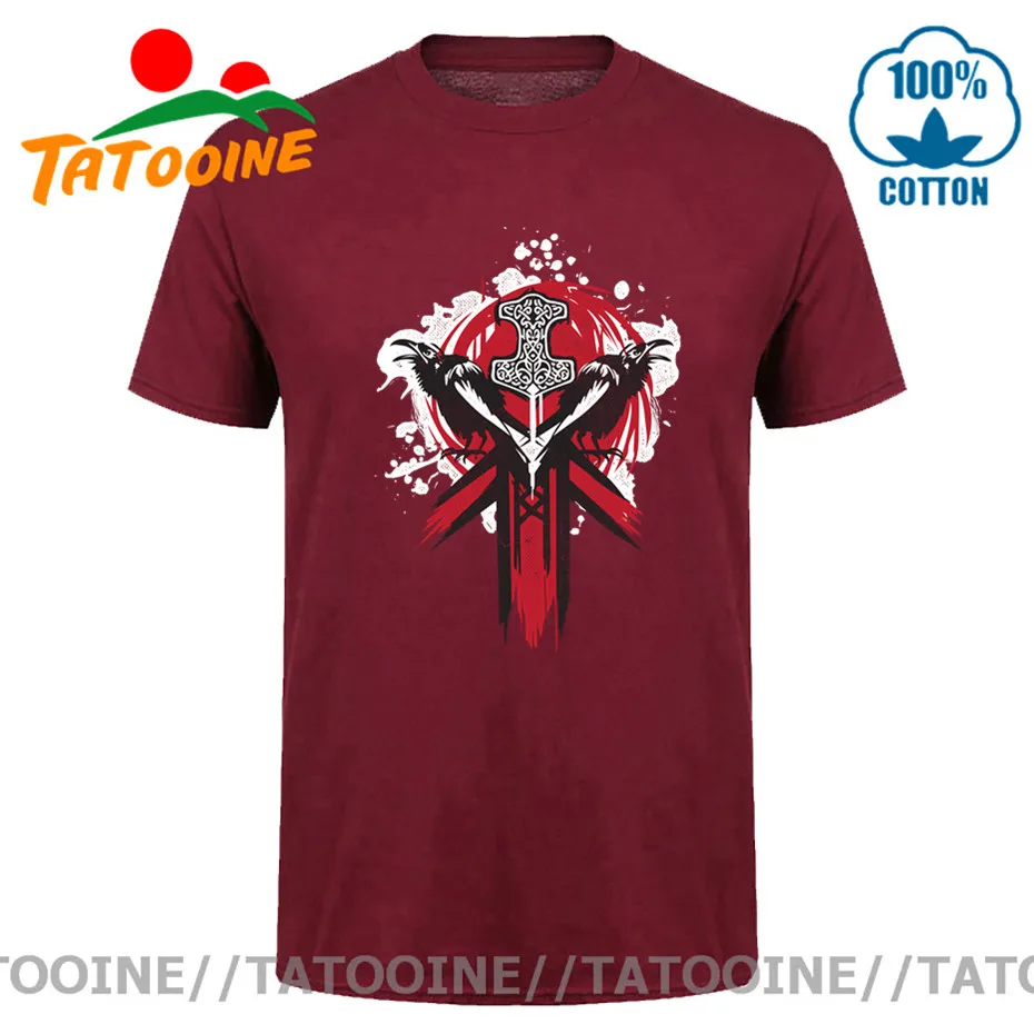 Великолепная футболка Vikings Мужская эмблема логотип для Honor Glory Odin Group командная