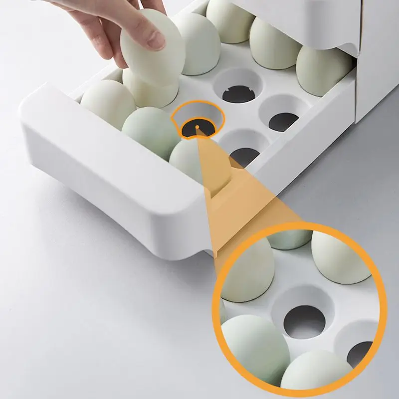 Бытовой ящик для хранения яиц в холодильнике пластиковая прозрачная коробка