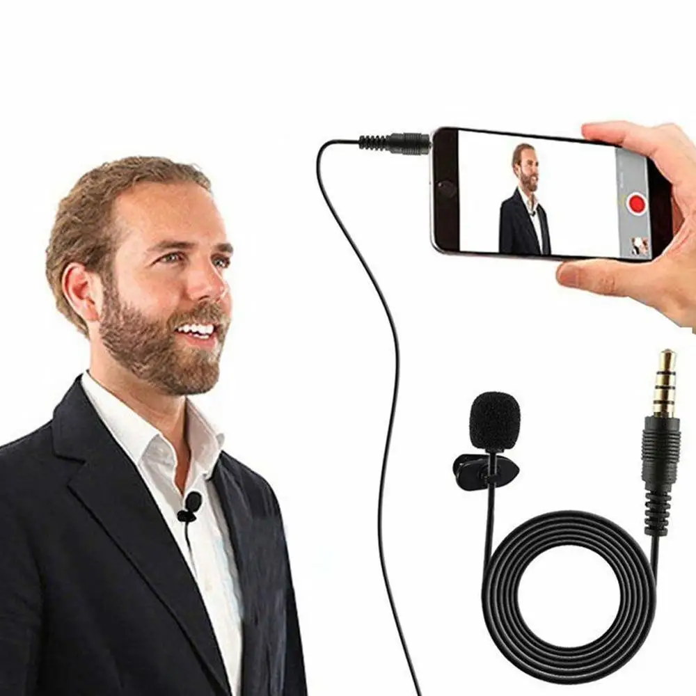 Мини-микрофон клип на петличный 3 5 мм конденсаторный микрофон голос Студийный с