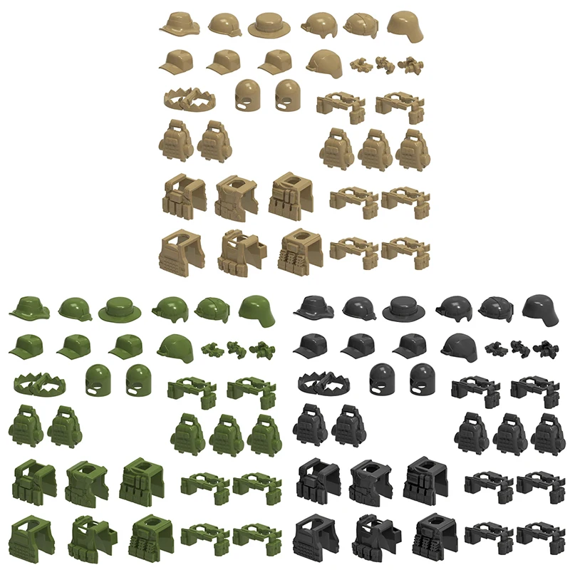 Современные фигурки солдат спецназа аксессуары для снаряжения строительные