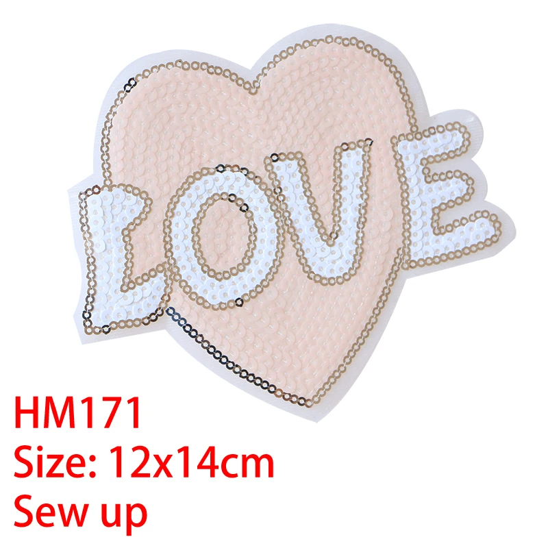 Мультфильм декоративная заплатка любящее сердце Форма блестки значок вышитой