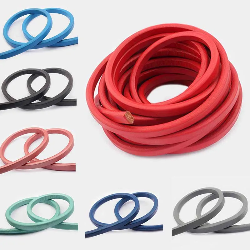 1 м верблюжья лакричный кожаный шнур из натуральной бычьей кожи 10x6 мм коричневый