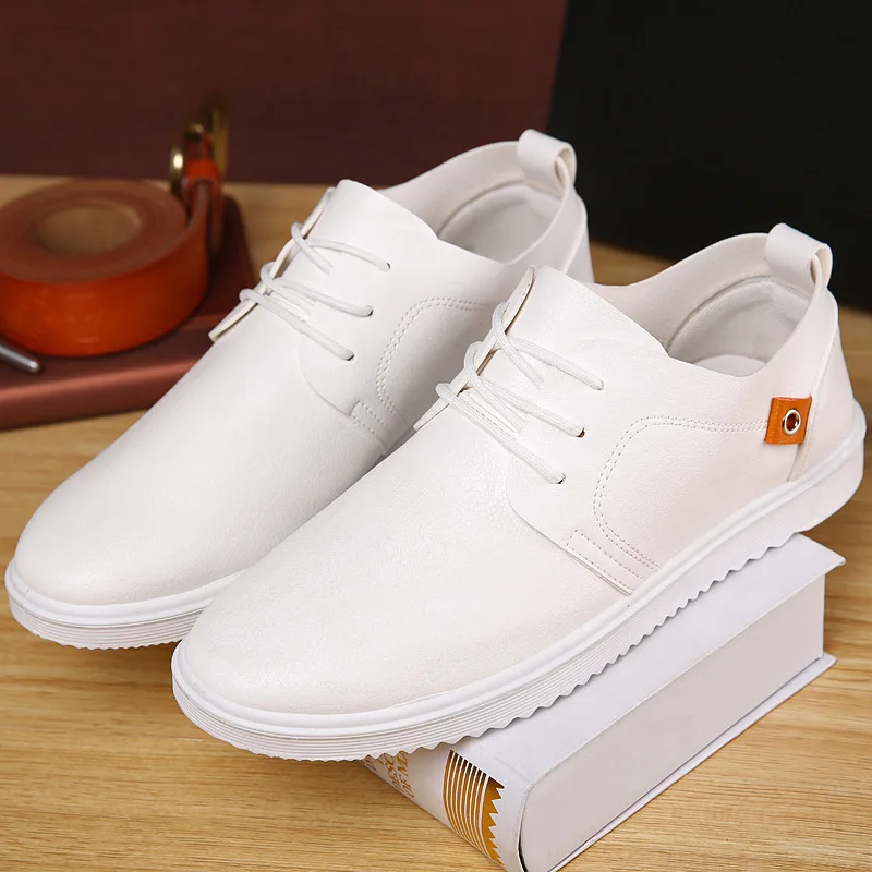 

Men Leather Casual Shoes Men 2020 Summer Brand Comfortable Flat Shoes for Men Trendy Sneaker Men Lace Up Oxfords Shoes