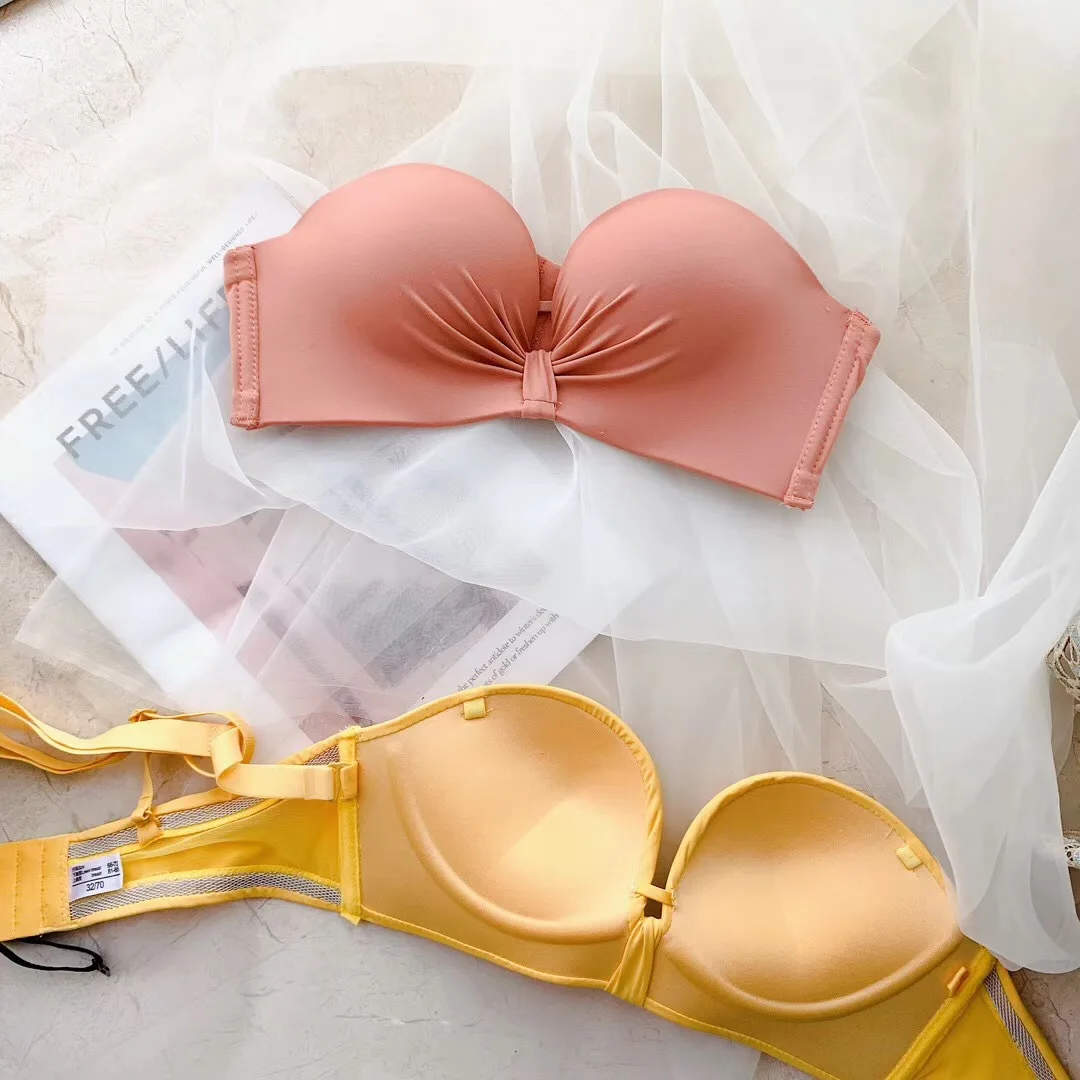 Бесшовный бюстгальтер без бретелек для женщин сексуальное нижнее белье пуш-ап