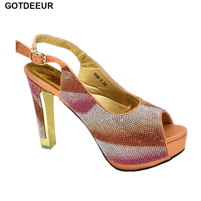 

Designer Shoe Women Luxury 2020 Hot Selling Italian Style Slingbacks African Women Slippers High Quality African Wedding Shoes