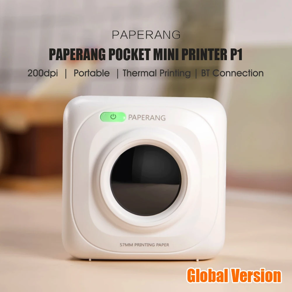 Глобальная версия Xiaomi PAPERANG P1 карманный мини фотопринтер BT4.0 телефонной связью