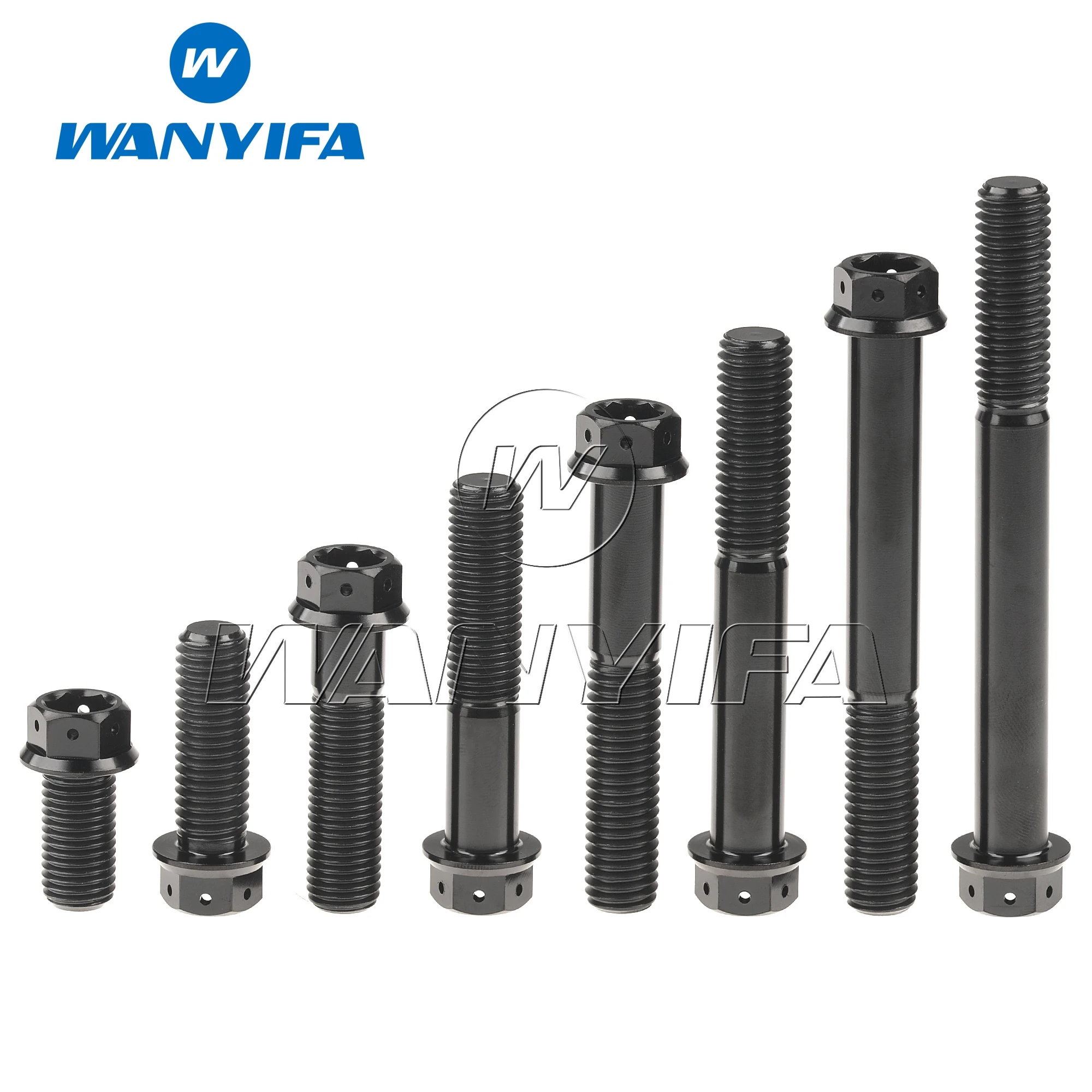 

Wanyifa Titanium Ti Bolt M6 M8x15/20/25/30/35/40/45/50/55/60mm Flange Inner Outer Hexagon Screws for Motorcycle Caliper