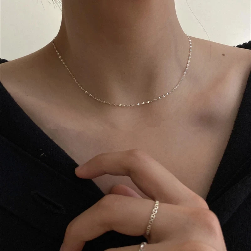 Ожерелья-цепочки женские из нержавеющей стали, 1,6 мм