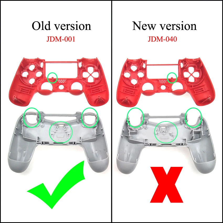 JCD полный в виде ракушки и пуговицы Mod Kit для DualShock Игровые приставки 4 PS4 JDM-010 / 011 001