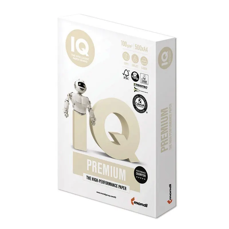 Бумага IQ PREMIUM А4 100 г/м2 500 л класс &quotА&quot Австрия белизна 170% (CIE) | Электроника