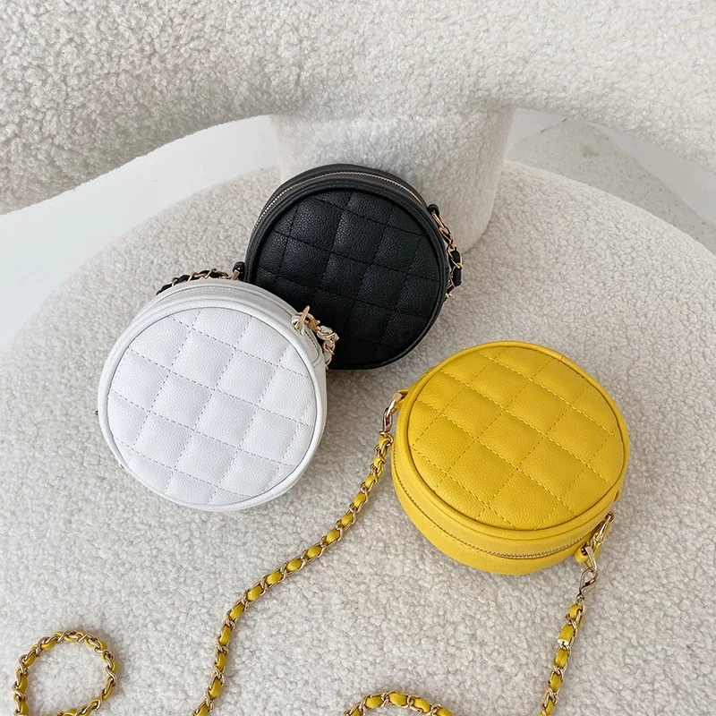 

Linwo 2021 Women Shoulder Bags Brand Designer Handbags Women's Fashion Lace Fresh Crossbody Solid Color Small Round Bag Clutch