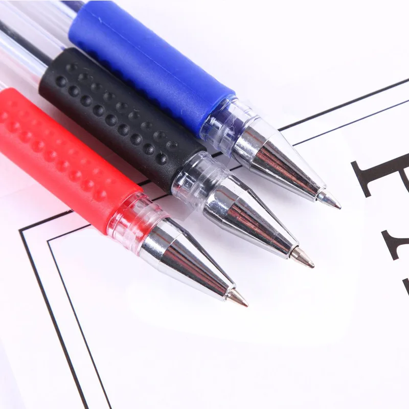 

12 Pcs Stationery Store European Standard Gel Pen School Supplies Red Blue Black Gel Pen / Neutral Pen 0.5 Carbon Pen