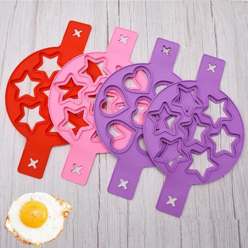 

Силиконовая форма для омлета и блинов с семью отверстиями, пористые Аксессуары для выпечки, форма для выпечки яиц, кухонные принадлежности