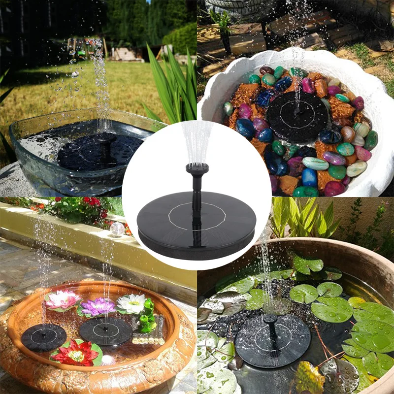 

Floating Solar Fountain Garden Pool Pond Decoration Outdoor Bird Bath Water Solar Panel Powered Fountain New Waterfall Fountain