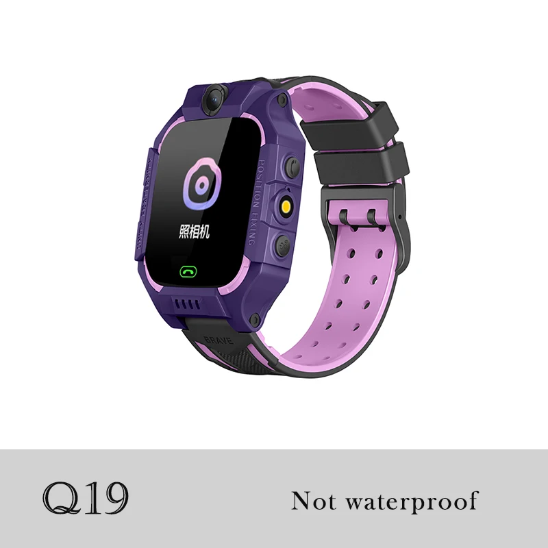 Q19 Purple 696 Q19 дети Смарт часы LBS позиционирование SOS Вызов камера Двухсторонний вызов голосовой чат долгое время ожидания Обнаружение сна Дети часы - Цвет: Q19 Purple