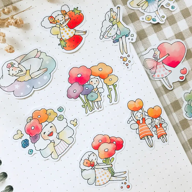 20 шт. милый мультфильм Феи для девочек в цветочек Стикеры &quotсделай сам&quot