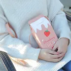 Женская сумка через плечо с принтом фруктов, молока, банана, клубники, маленькая сумка-кошелек из искусственной кожи, женские сумки через плечо # T2G