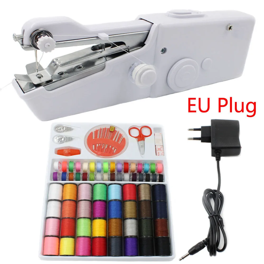 Stitch Sew Needlework Cordless Clothes Fabrics Mini Sewing Machine With Sewing Kits