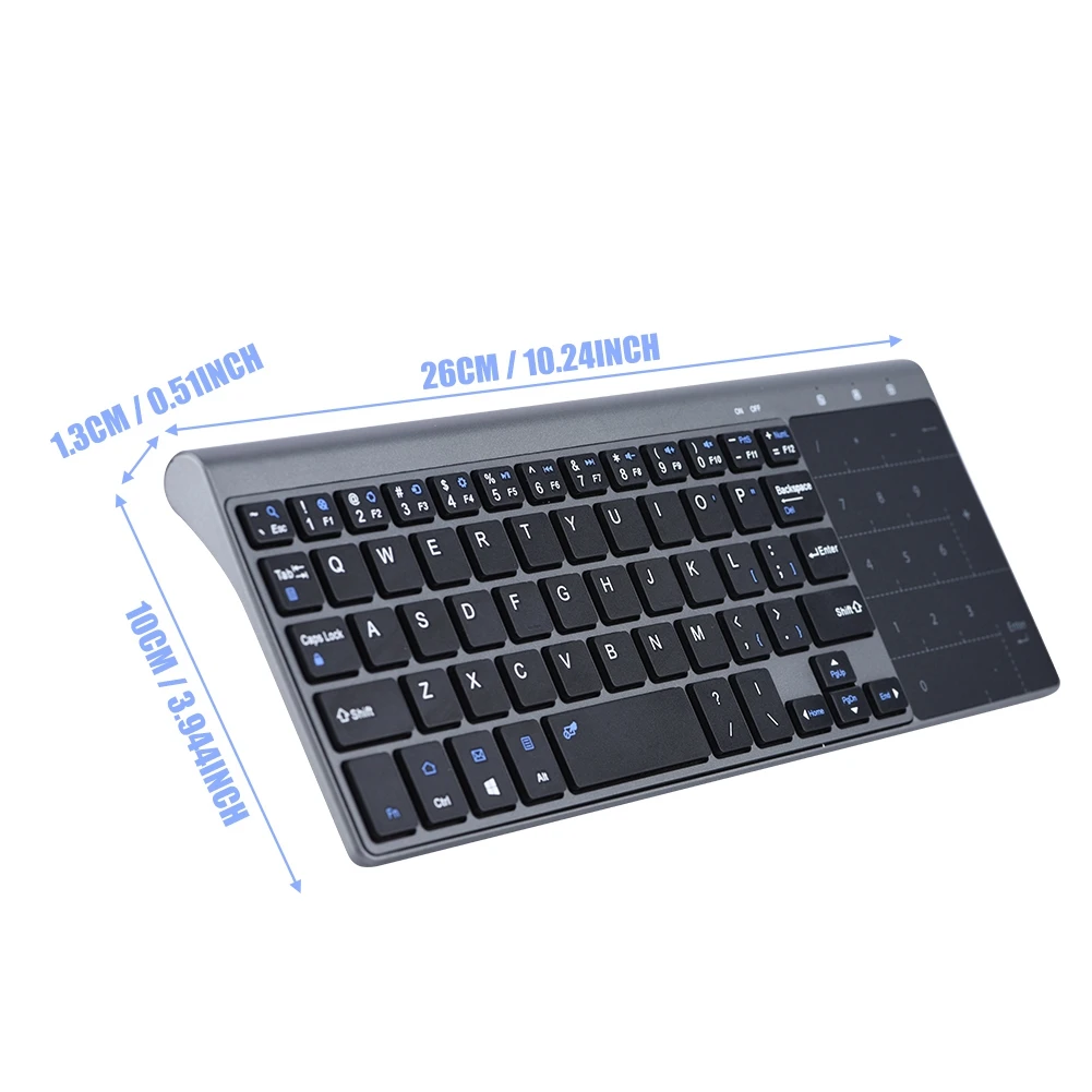 

Portable Slim 2.4Ghz Wireless Keyboard Handheld Wireless bluetooth Keyboard with Touchpad for PC /Notebook /TV Box