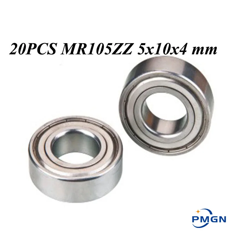 

20Pcs ABEC-5 MR105ZZ MR105Z MR105 ZZ L-1050 5*10*4 5x10x4 mm Metal seal Shielded Miniature High quality deep groove ball bearing