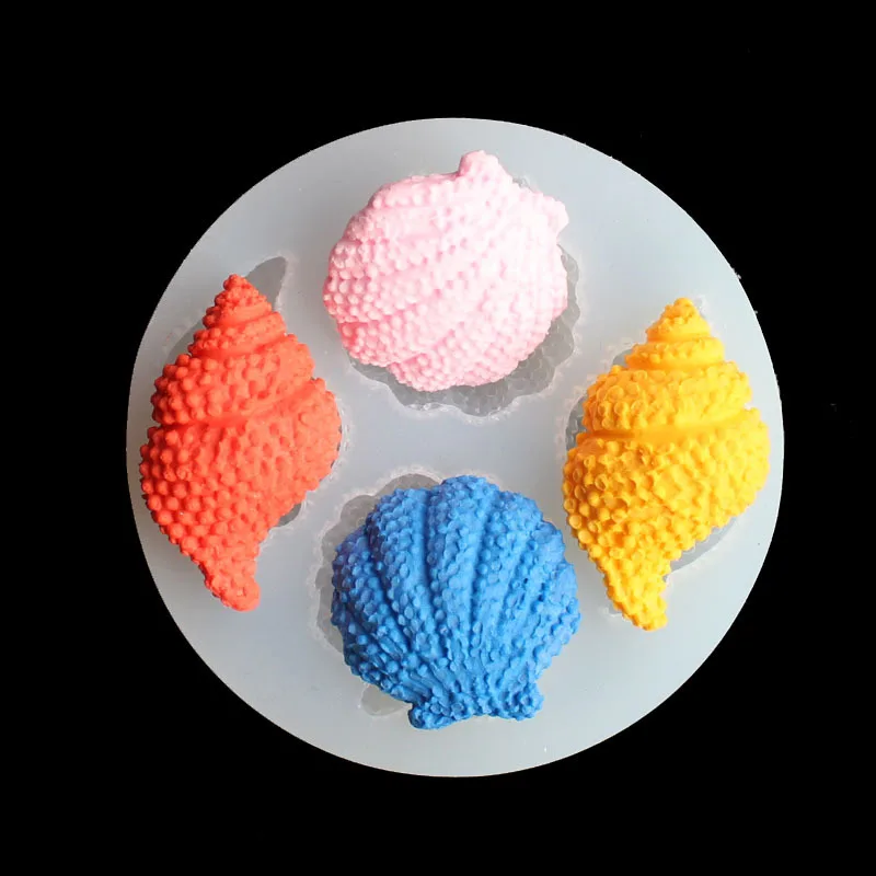 

Shell Conch Ocean Chocolate Mold Mirror Epoxy Silicone Clay Baking Fondant Cake Mold