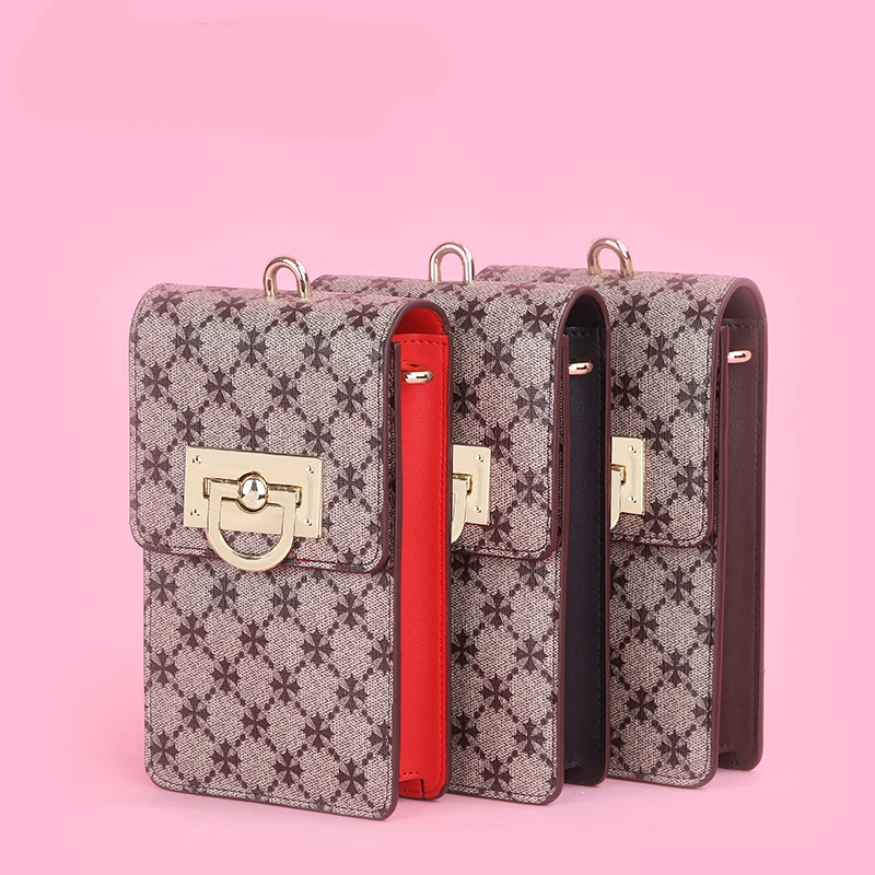 

Crossbody Bags Women's Wallet Small Mobile Phone Bag With Metal Opening Shoulder Messenge Bag Retro Simplicity Purse Handbag