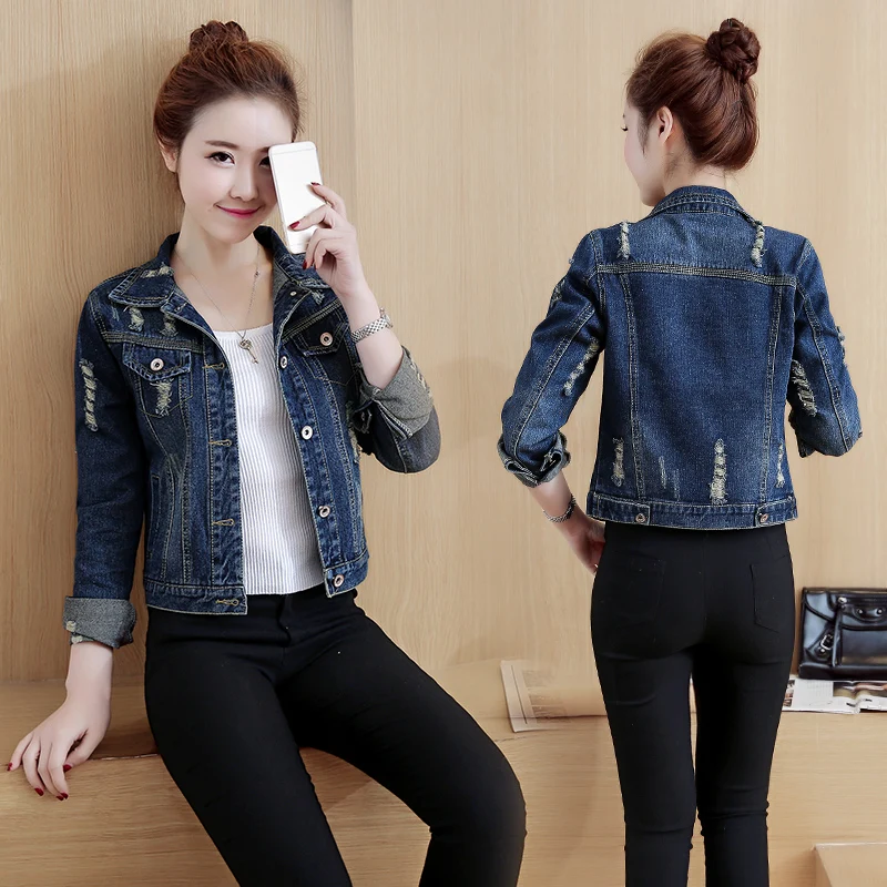 

Spring, autumn and winter in 2020 new fashion popular loose Korean casual denim jacket for women