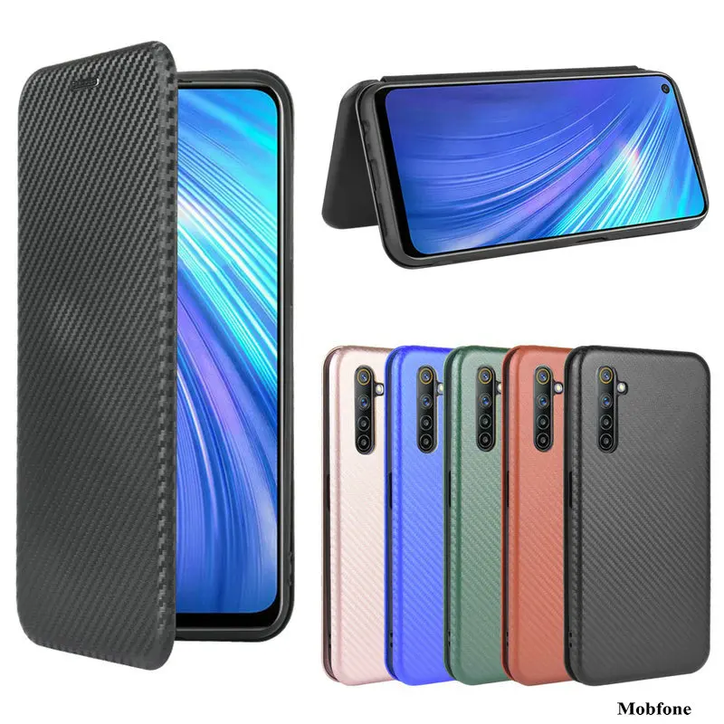 Чехол-книжка Realme 6 Pro для Oppo 5 фотографий X50 X2 Q K5 чехол-бумажник из углеродного