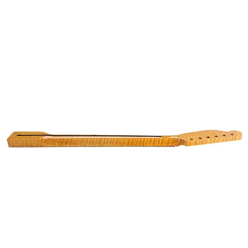 21 лад Tiger Flame Maple Guitar Neck Для TL Tele электрическая гитара желтая Glossy | Спорт и