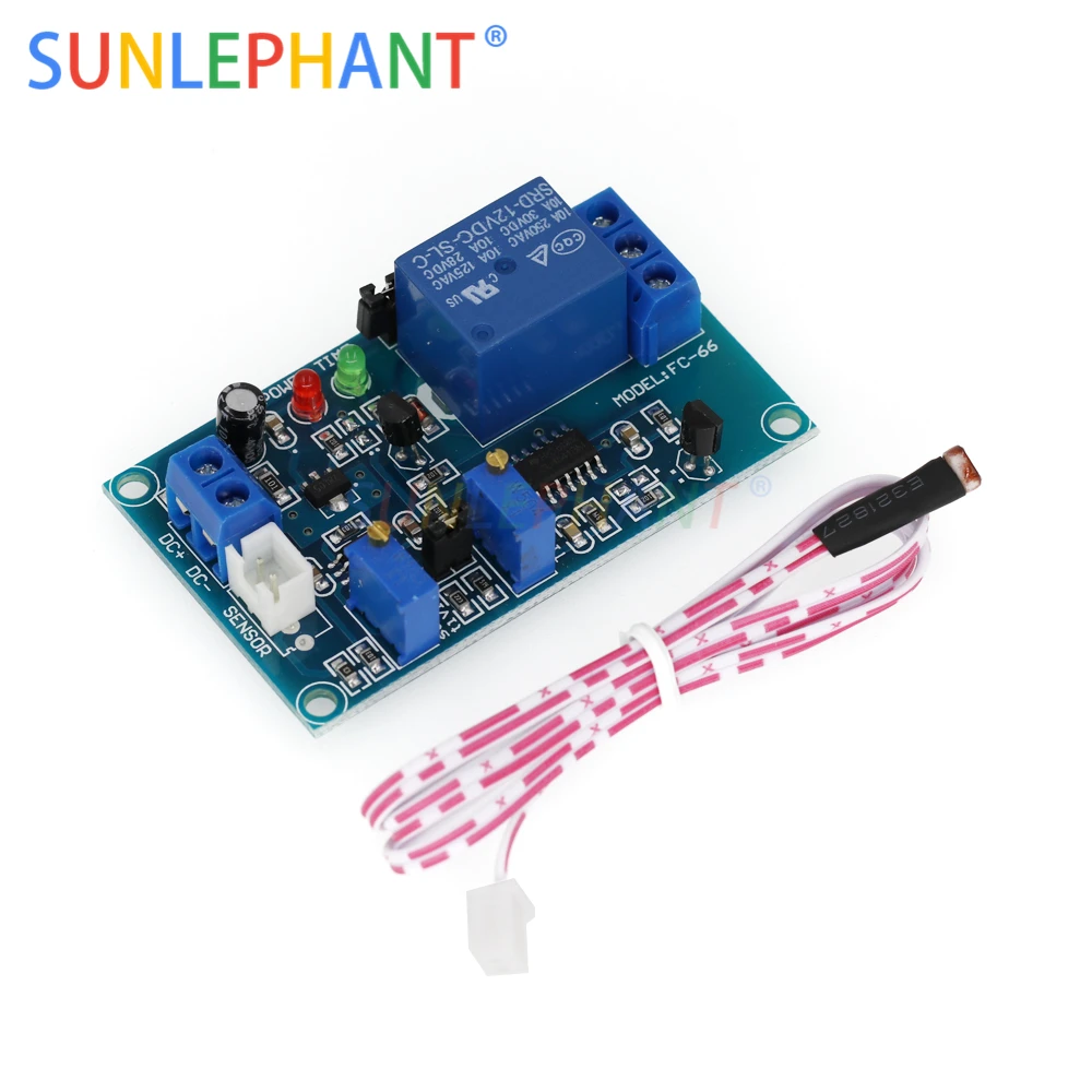

Photosensitive Resistor Sensor Relay Module Light Controlled Delay Adjustable Switch 5V 12V 24V Relay Module