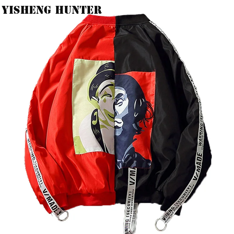 Red black Повседневные куртки для женщин, новая женская куртка, модная дизайнерская тонкая ветровка на молнии с нашивками для девочек, верхняя одежда для женщин, бейсбольное Женское пальто - Цвет: Red black