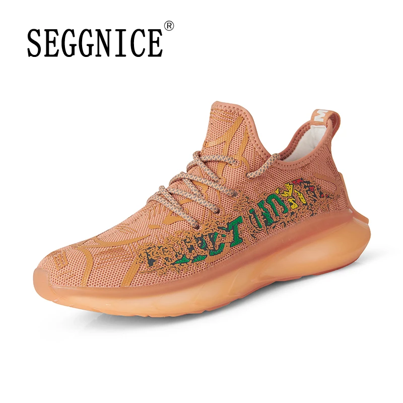 

Кроссовки мужские сетчатые на танкетке, дышащие светильник, повседневная обувь с кокосовым узором, с надписью, 2020