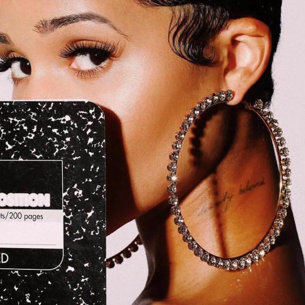 Классические трендовые Потрясающие стеклянные стразы серьги кольца с