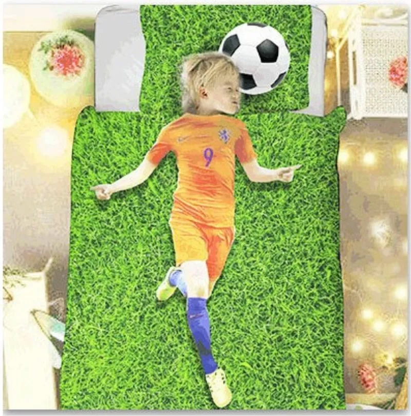 Комплект постельного белья с 3d астронавтом комплект пододеяльником и