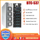 Набор для майнинга, чехол для майнинга BTC S37, шасси для майнинга с материнской платой, блок питания 2000 Вт, 8 графических карт, 48 ГБ, DDR 128 ГБ, SSD, Биткоин