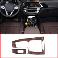 2pcs pine wood grain abs style for bmw x3 x4 g01 g02 2018 2019 left hand drive car gear shift frame panel trim accessories