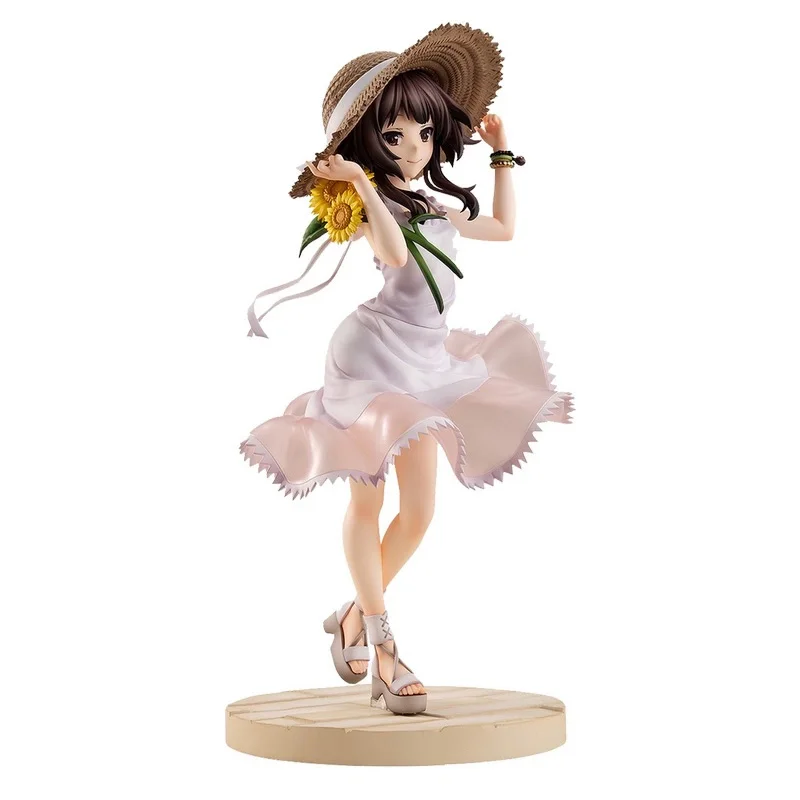 

In Stock Konosuba Megumin Sunflower Dress Model God's Blessing On This Wonderful World Anime Figures Hand-Made Collectible Toy