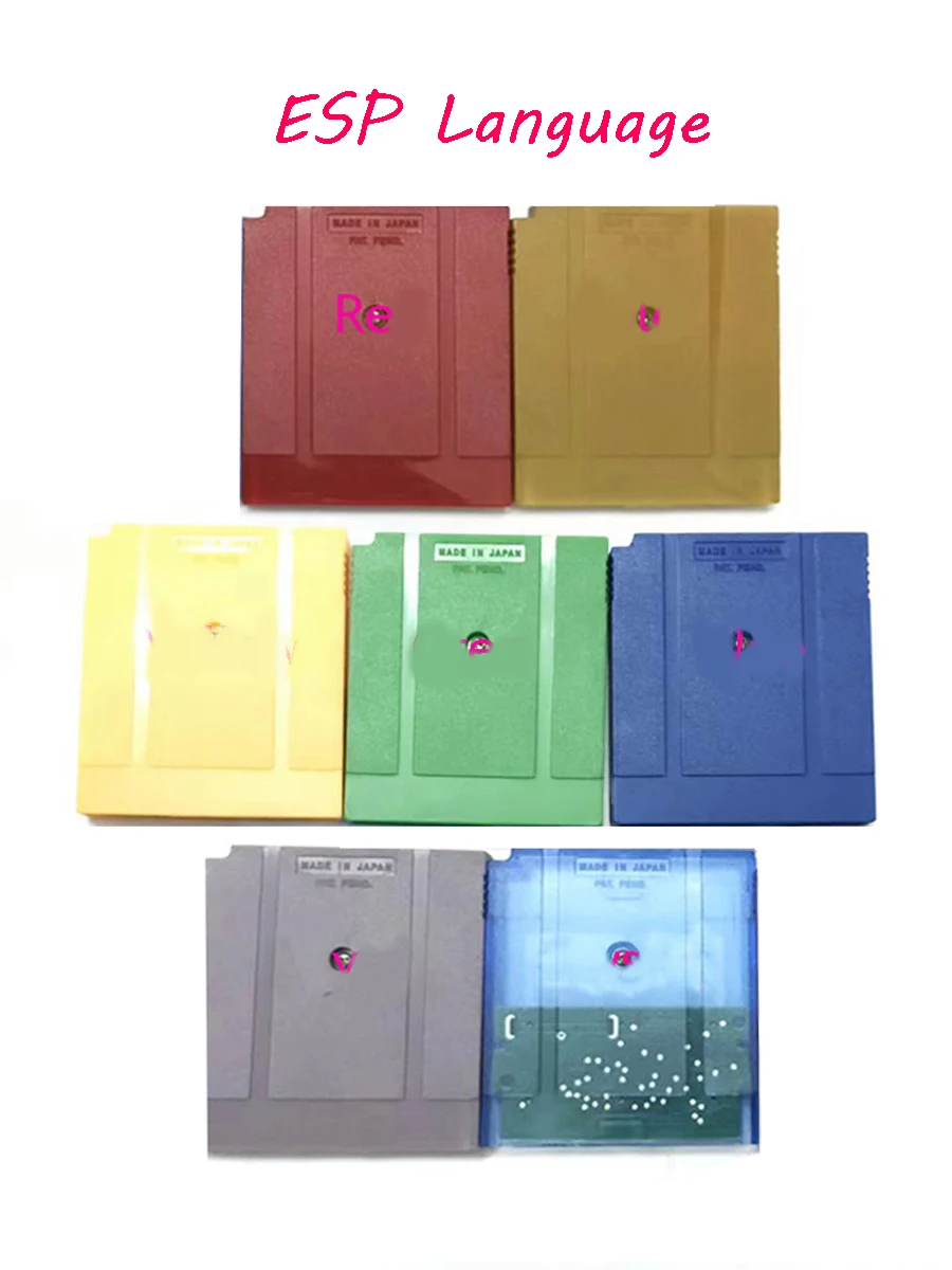 Картридж для видеоигр картридж 16-битной консоли 7 цветов золотистый зеленый