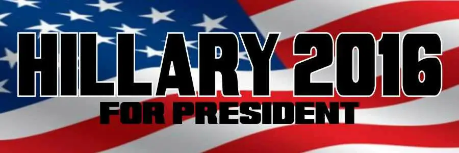 

Hillary 2016 - Clinton President Vinyl Decal Bumper Sticker High Quality 9" X 3" Stickers for Cars, Motos, Laptops, Industry