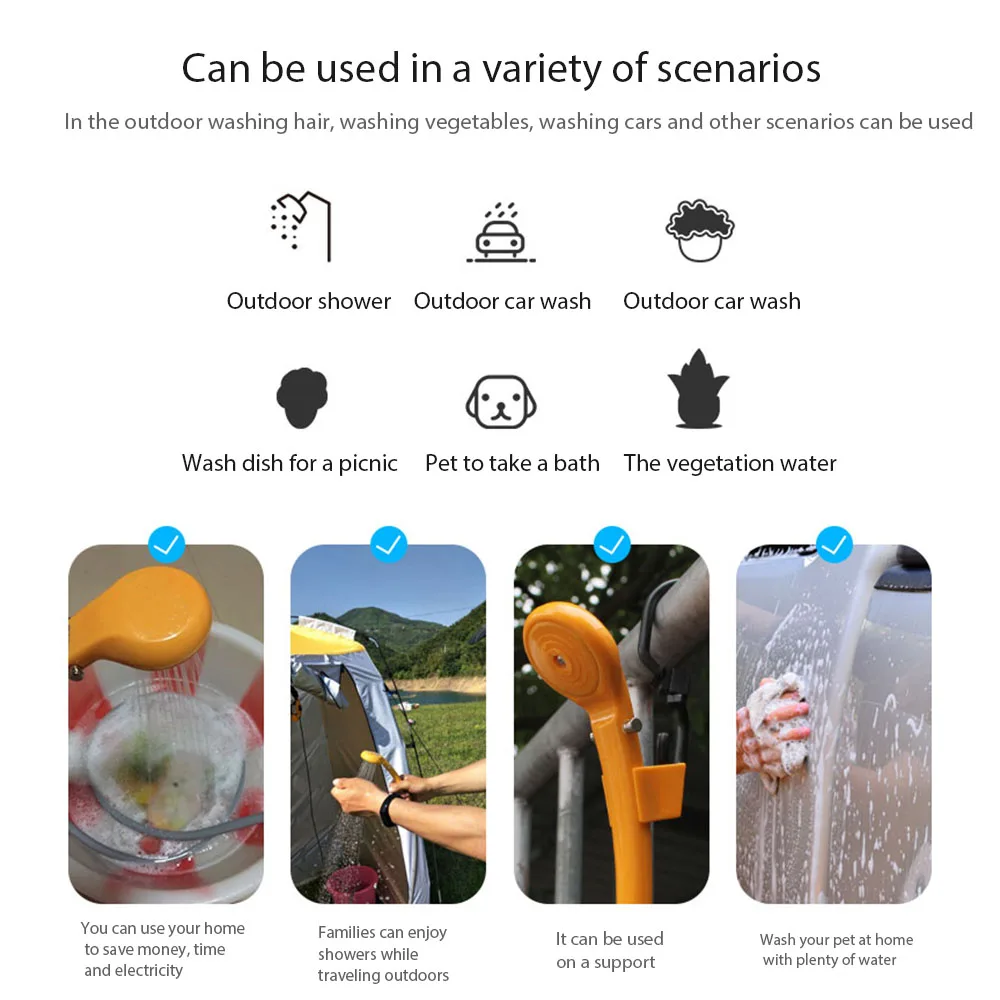 Походный душ 12 В Электрический уличный набор для душа портативная путешествий