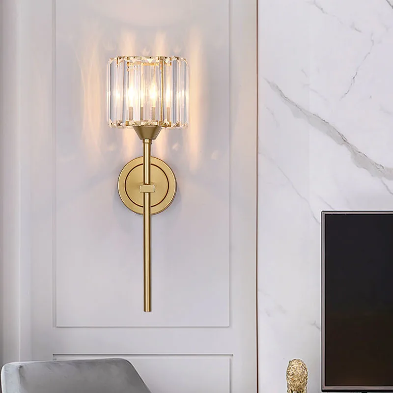С украшением в виде кристаллов бра Спальня настенный светильник Гостиная